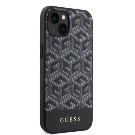 Guess PU G Cube MagSafe Zadní Kryt pro iPhone 15 Black, GUHMP15SHGCFSEK