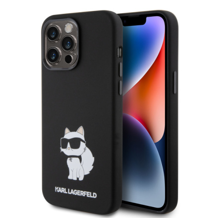 Karl Lagerfeld Liquid Silicone Choupette NFT Zadní Kryt pro iPhone 15 Pro Black, KLHCP15LSNCHBCK