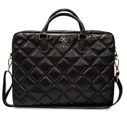 Guess PU Quilted 4G Metal Logo Taška na Notebook 15/16" Black, GUCB15ZPSQSSGK