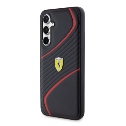 Ferrari PU Carbon Twist Zadní Kryt pro Samsung Galaxy S23 FE Black, FEHCS23FEPTWK