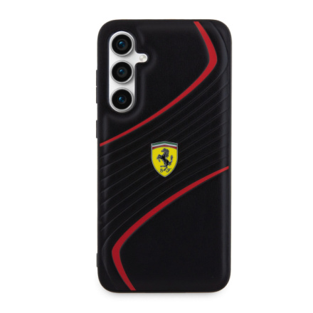 Ferrari PU Carbon Twist Zadní Kryt pro Samsung Galaxy S23 FE Black, FEHCS23FEPTWK