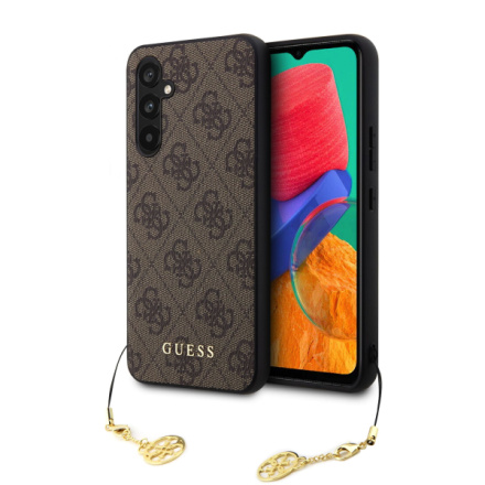 Guess 4G Charm Zadní Kryt pro Samsung Galaxy S23 FE Brown, GUHCS23FEGF4GBR