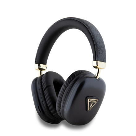 Guess PU Leather 4G Triangle Logo Bluetooth Stereo Headphone Black, GUBHK1P4TPK