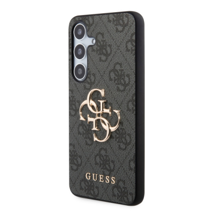 Guess PU 4G Metal Logo Zadní Kryt pro Samsung Galaxy S24 Grey, GUHCS24S4GMGGR