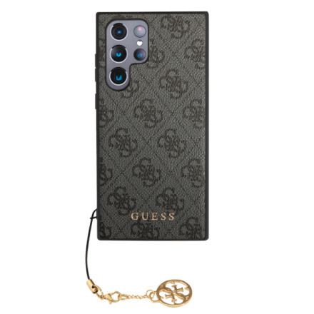 Guess 4G Charm Zadní Kryt pro Samsung Galaxy S24 Ultra Grey, GUHCS24LGF4GGR