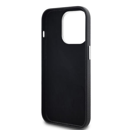 Karl Lagerfeld Grained PU Hotel RSG Zadní Kryt pro iPhone 14 Pro Max Black, KLHCP14XPGWCMKHK