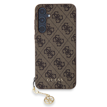 Guess 4G Charm Zadní Kryt pro Samsung Galaxy A55 Brown, GUHCSA55GF4GBR