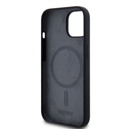 DKNY Liquid Silicone Arch Logo MagSafe Zadní Kryt pro iPhone 11 Black, DKHMN61SNYACH