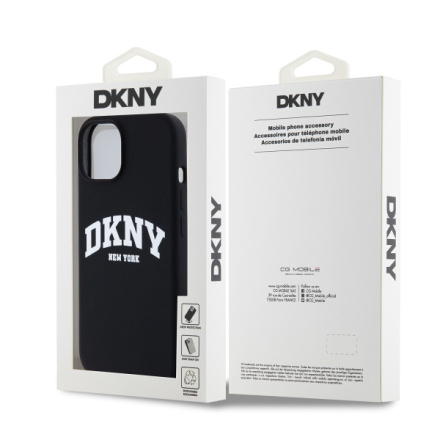 DKNY Liquid Silicone Arch Logo MagSafe Zadní Kryt pro iPhone 11 Black, DKHMN61SNYACH