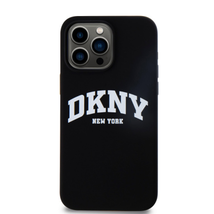 DKNY Liquid Silicone Arch Logo MagSafe Zadní Kryt pro iPhone 14 Pro Black, DKHMP14LSNYACH