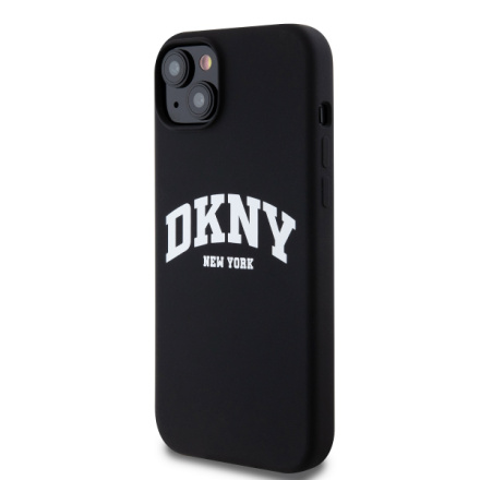 DKNY Liquid Silicone Arch Logo MagSafe Zadní Kryt pro iPhone 15 Plus Black, DKHMP15MSNYACH