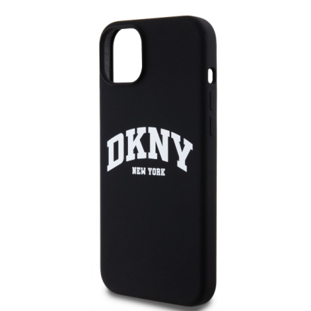 DKNY Liquid Silicone Arch Logo MagSafe Zadní Kryt pro iPhone 15 Plus Black, DKHMP15MSNYACH