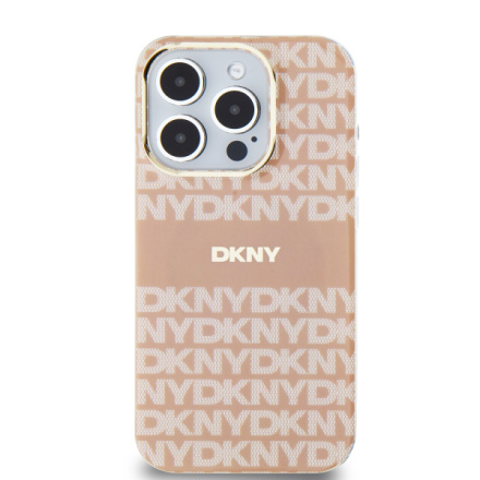 DKNY PC/TPU Repeat Pattern Tonal Stripe Magsafe Zadní Kryt pro iPhone 13 Pro Max Pink, DKHMP13XHRHSEP