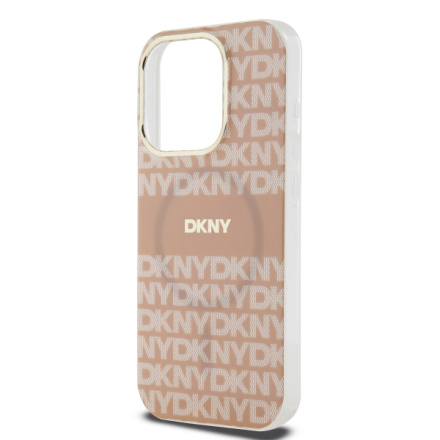 DKNY PC/TPU Repeat Pattern Tonal Stripe Magsafe Zadní Kryt pro iPhone 13 Pro Max Pink, DKHMP13XHRHSEP