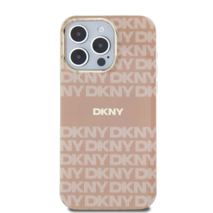 DKNY PC/TPU Repeat Pattern Tonal Stripe Magsafe Zadní Kryt pro iPhone 15 Pro Max Pink, DKHMP15XHRHSEP