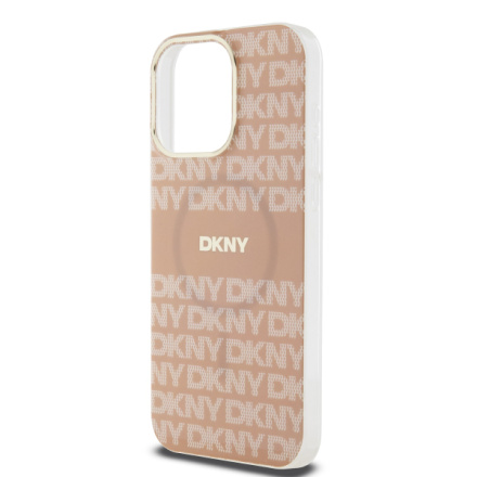 DKNY PC/TPU Repeat Pattern Tonal Stripe Magsafe Zadní Kryt pro iPhone 15 Pro Max Pink, DKHMP15XHRHSEP