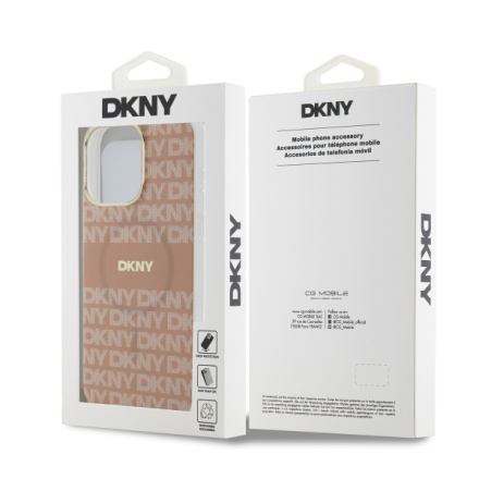 DKNY PC/TPU Repeat Pattern Tonal Stripe Magsafe Zadní Kryt pro iPhone 15 Pro Max Pink, DKHMP15XHRHSEP