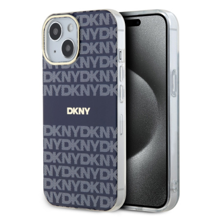 DKNY PC/TPU Repeat Pattern Tonal Stripe Magsafe Zadní Kryt pro iPhone 14 Blue, DKHMP14SHRHSEB