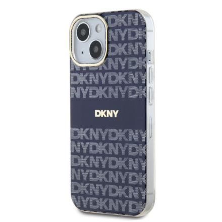 DKNY PC/TPU Repeat Pattern Tonal Stripe Magsafe Zadní Kryt pro iPhone 14 Blue, DKHMP14SHRHSEB