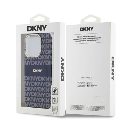 DKNY PC/TPU Repeat Pattern Tonal Stripe Magsafe Zadní Kryt pro iPhone 14 Pro Max Blue, DKHMP14XHRHSEB