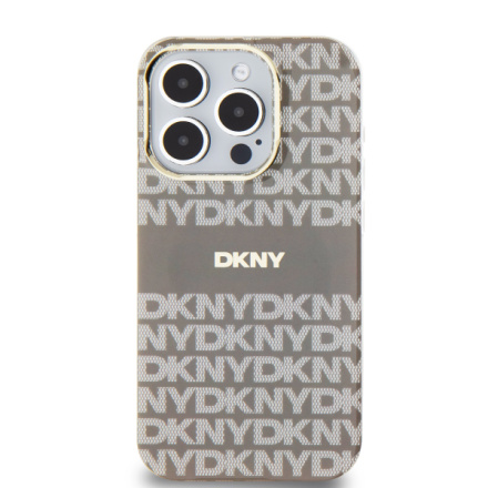 DKNY PC/TPU Repeat Pattern Tonal Stripe Magsafe Zadní Kryt pro iPhone 13 Pro Beige, DKHMP13LHRHSEE