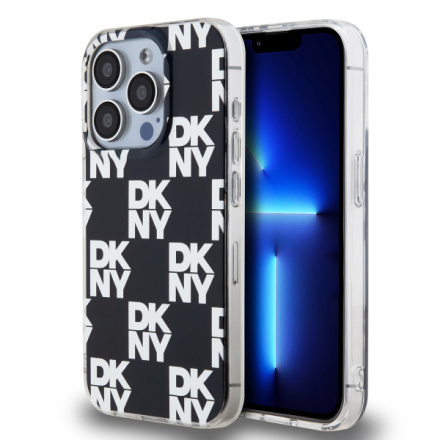 DKNY PC/TPU Checkered Pattern Zadní Kryt pro iPhone 14 Pro Black, DKHCP14LHDLCEK