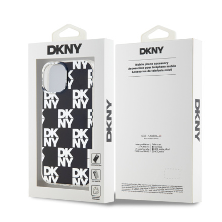 DKNY PC/TPU Checkered Pattern Zadní Kryt pro iPhone 15 Black, DKHCP15SHDLCEK