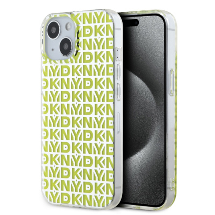 DKNY PC/TPU Repeat Pattern Zadní Kryt pro iPhone 15 Yellow, DKHCP15SHOPECY