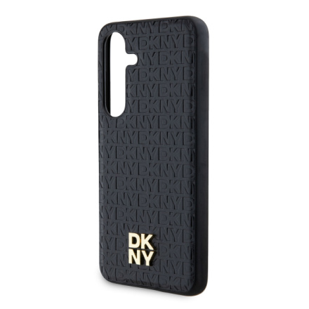 DKNY PU Leather Repeat Pattern Stack Logo Magsafe Zadní Kryt pro Samsung Galaxy S24+ Black, DKHMS24MPSHRPSK