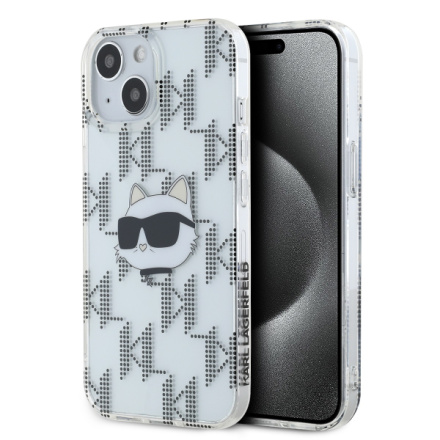 Karl Lagerfeld IML Electroplated Choupette Head Zadní Kryt pro iPhone 15 Transparent, KLHCP15SHKLPCHT