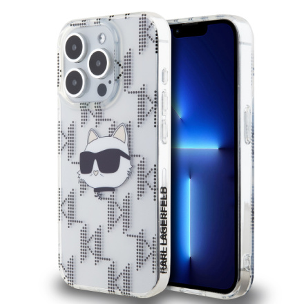 Karl Lagerfeld IML Electroplated Choupette Head Zadní Kryt pro iPhone 15 Pro Max Transparent, KLHCP15XHKLPCHT