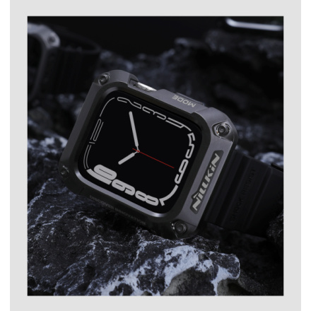 Nillkin DynaGuard Řemínek + Kryt pro Apple Watch Series 45mm 7/8/9 Black, 57983115359