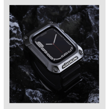 Nillkin DynaGuard Řemínek + Kryt pro Apple Watch Series 45mm 7/8/9 Gray, 57983115360