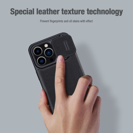 Nillkin Qin Book PRO Plain Leather Pouzdro pro Apple iPhone 15 Pro Max Exuberant Green, 57983116954
