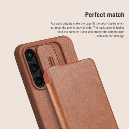 Nillkin Qin Book PRO Pouzdro pro Samsung Galaxy A35 5G Brown, 57983119808