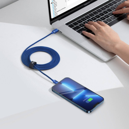 Baseus  Crystal Shine Series Datový Kabel USB-C - USB-C 100W 2m Blue, CAJY000703