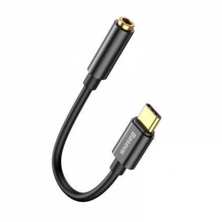 Baseus  Kabelová Redukce z USB-C na 3,5mm Audio Jack L54 (female) Black, CATL54-01