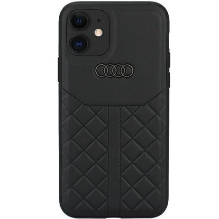 Audi Genuine Leather Zadní Kryt pro iPhone 12/12 Pro Black, AU-TPUPCIP12P-Q8/D1-BK