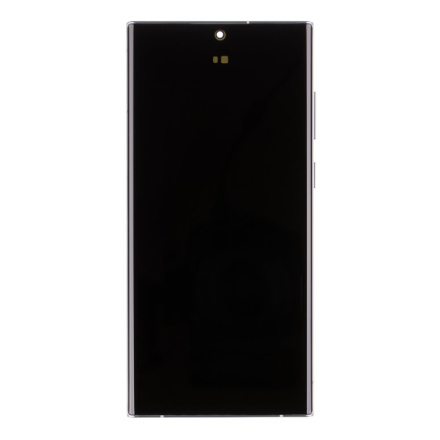 LCD display + Dotyk + Přední kryt Samsung S908B Galaxy S22 Ultra Phantom White (Service Pack) , GH82-27488C