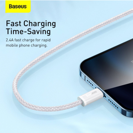 Baseus  Dynamic Series Kabel USB to Lightning 2.4A 2m White, CALD000502