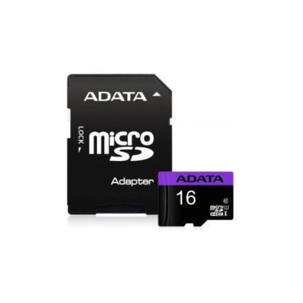 microSDHC 16GB ADATA Premier Class 10 vč. Adapteru, AUSDH16GUICL10-RA1
