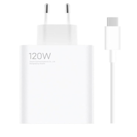 Xiaomi MDY-13-EE USB-A 120W Cestovní Nabíječka + USB-C 6A Datový Kabel White (Bulk), 57983113738