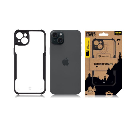 Tactical Quantum Stealth Kryt pro Apple iPhone 15 Plus Clear/Black , 57983116305