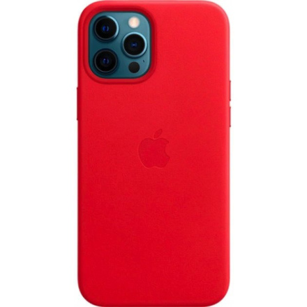  Apple Kožený Kryt vč. Magsafe pro iPhone 12 Pro Max Scarlet, MHKJ3ZE/A