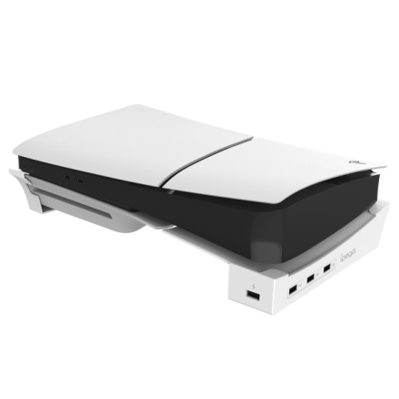 iPega P5S008 Horizontální Stojan s USB HUB pro PS5 Slim White, PG-P5S008