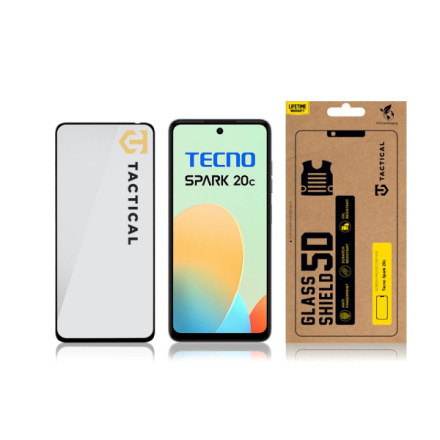 Tactical Glass Shield 5D sklo pro Tecno Spark 20c Black, 57983119909