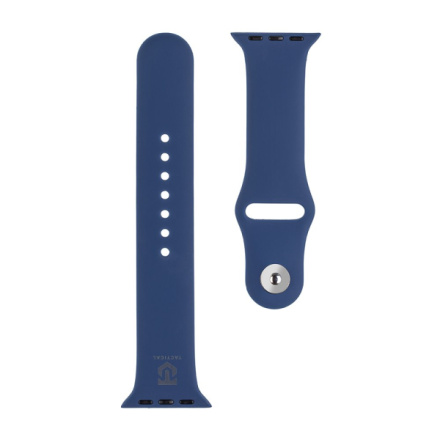 Tactical 837 Silikonový Řemínek pro Apple Watch 1/2/3/4/5/6/7/8/9/SE 38/40/41mm Navy Blue, 57983119918