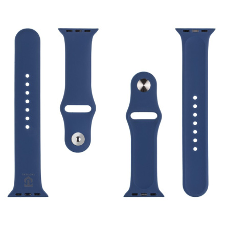 Tactical 837 Silikonový Řemínek pro Apple Watch 1/2/3/4/5/6/7/8/9/SE 38/40/41mm Navy Blue, 57983119918