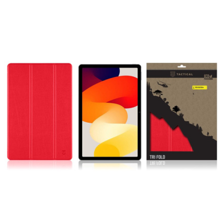Tactical Book Tri Fold Pouzdro pro Xiaomi Redmi Pad SE Red, 57983120943