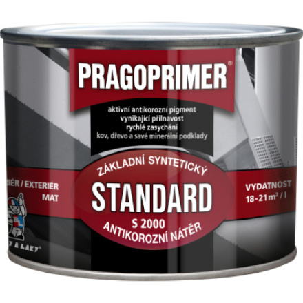 Pragoprimer Standard S2000 základní barva na kov, bílá, 350 ml